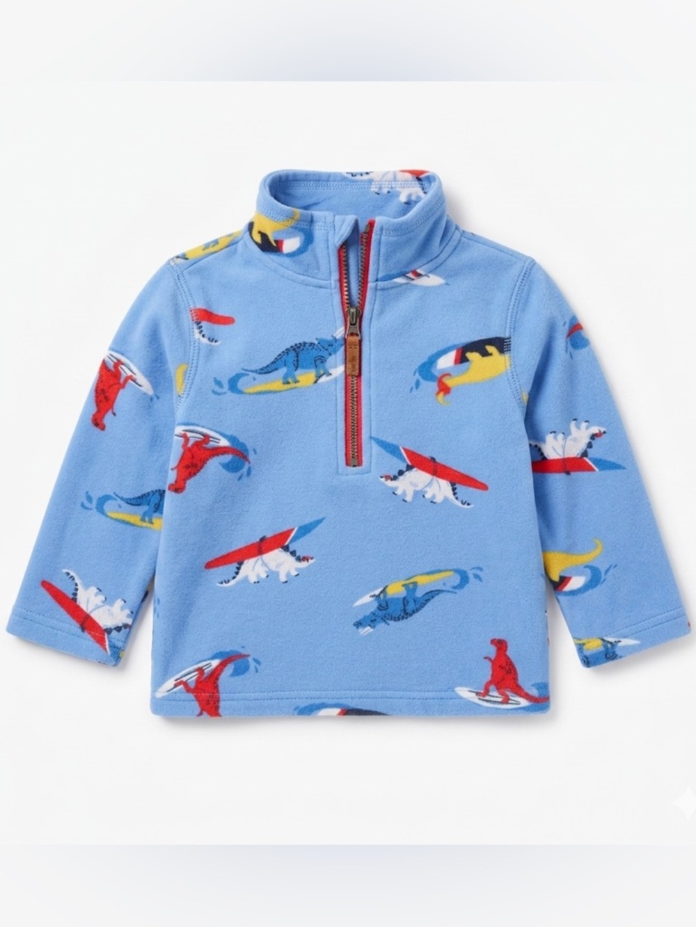 Joules Blue Surfing Dinos Half Zip Sweatshirt
